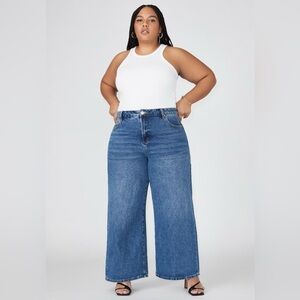 Eloquii Blue Flare & Wide Leg Jeans